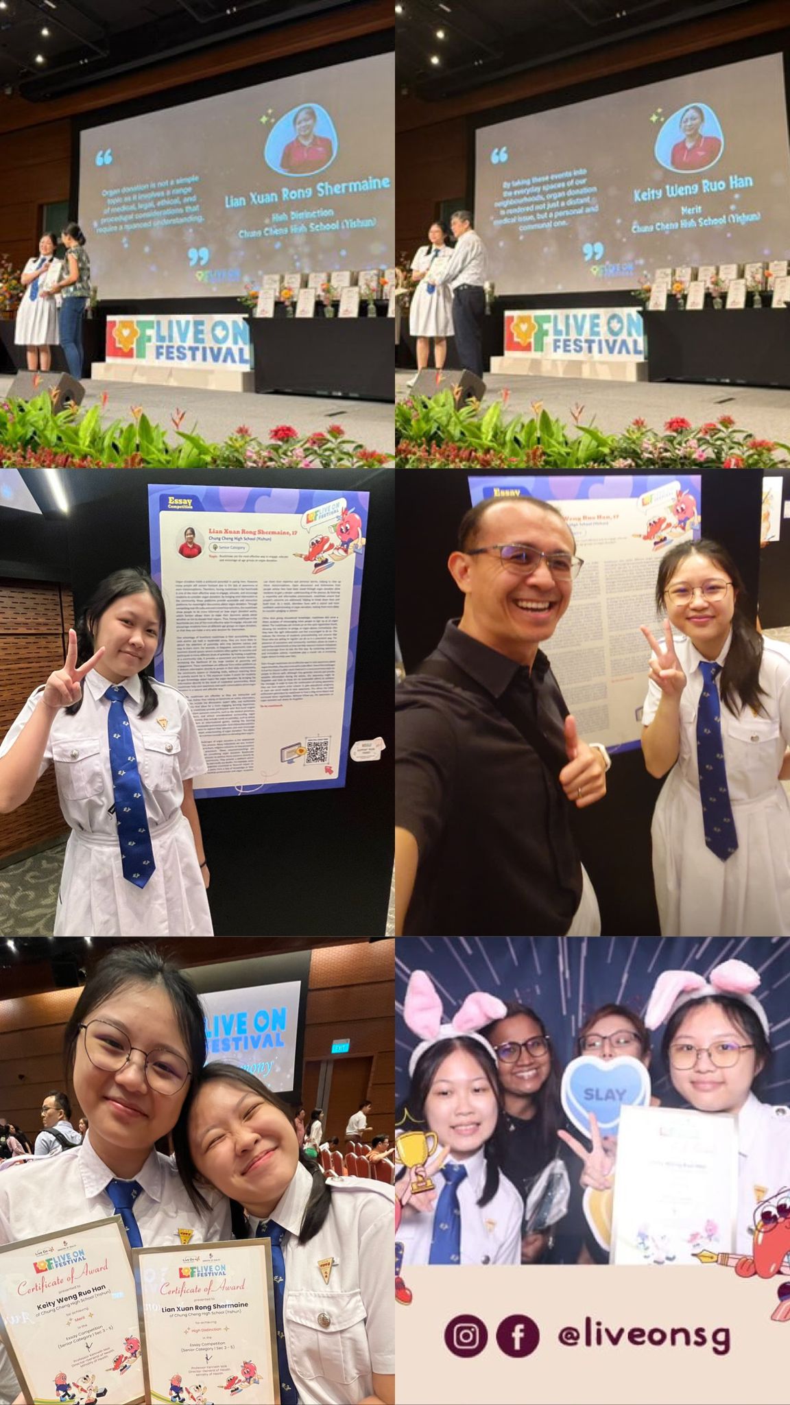 At the Live on Festival Essay Writing Competition Award Ceremony